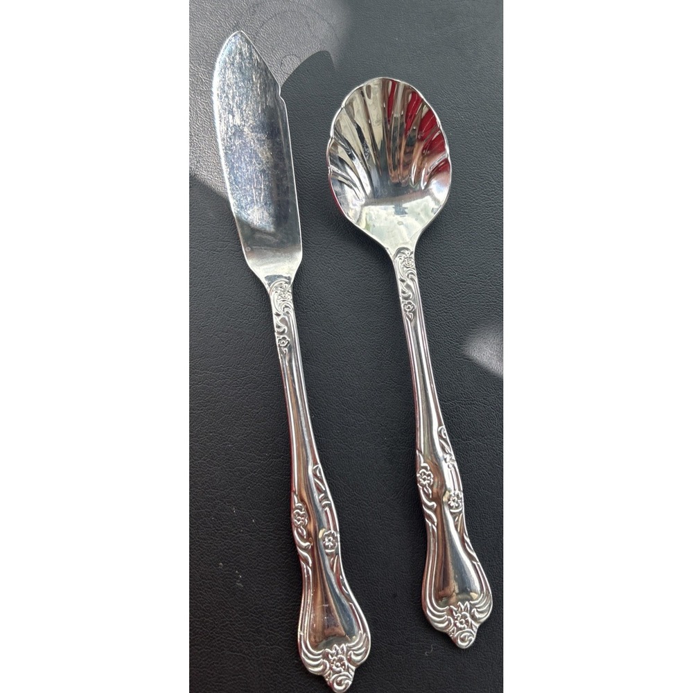 Oneida AZALEA Butter Knive/Sugar Spoon- Scratches